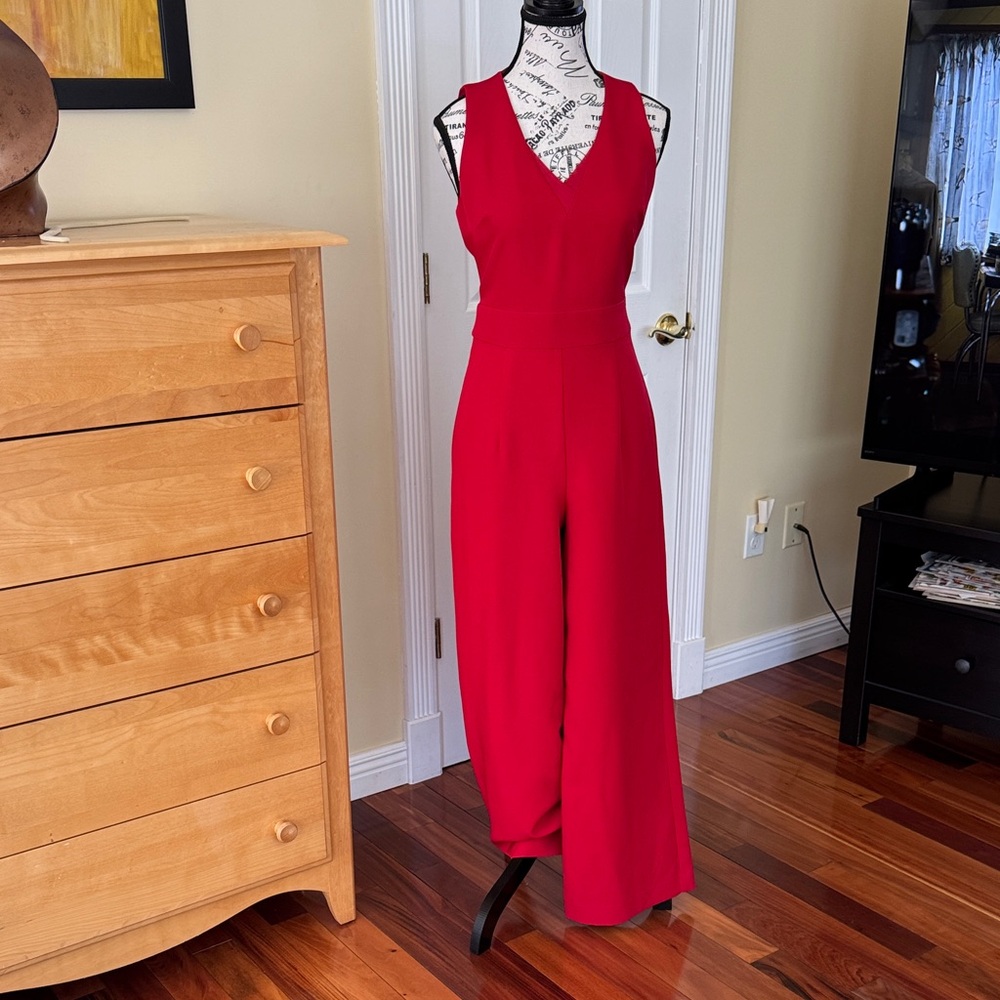 Express Vibrant Red Jumpsuit